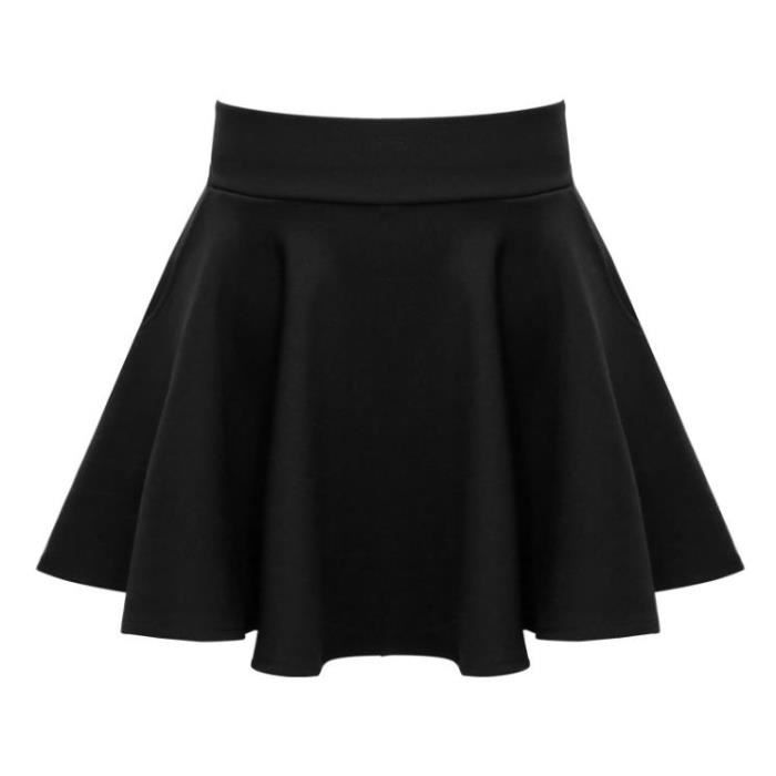 Jupe noire evasee courte online