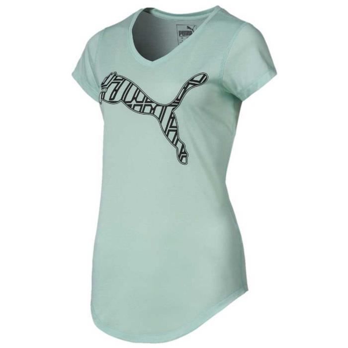 tee shirt puma femme verte
