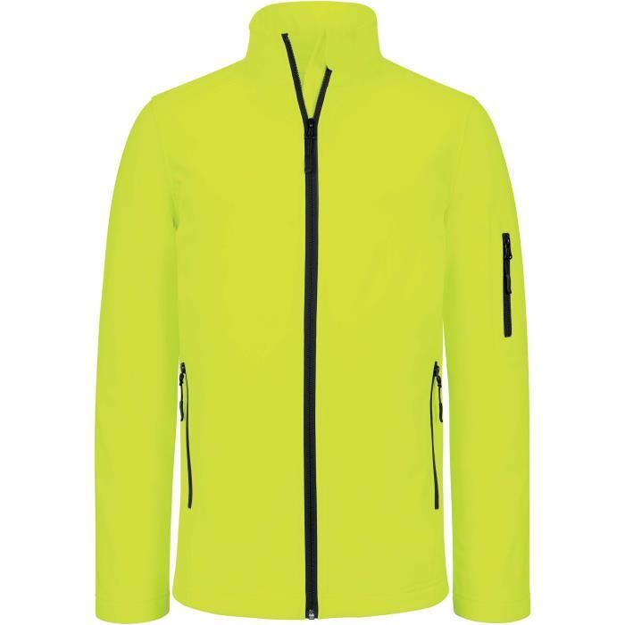 Veste Softshell Kariban - Homme - Jaune fluo - Respirante et imperméable Veste Softshell Kariban - Homme - Jaune fluo - Respirante et imperméable