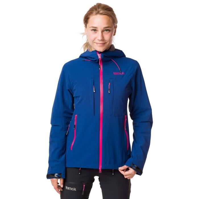 veste de ski femme vertical santi - imperméable et respirante - bleu marine - manches longues