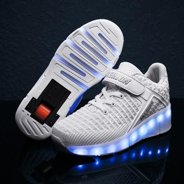 Baskets Enfants LED lumieres Chaussures a Roulettes Marque Modele Blanc Mixte Bebe Achat Vente Baskets Enfants LED lumieres Chaussures a Roulettes Marque Modele Blanc Mixte Bebe Cdiscount