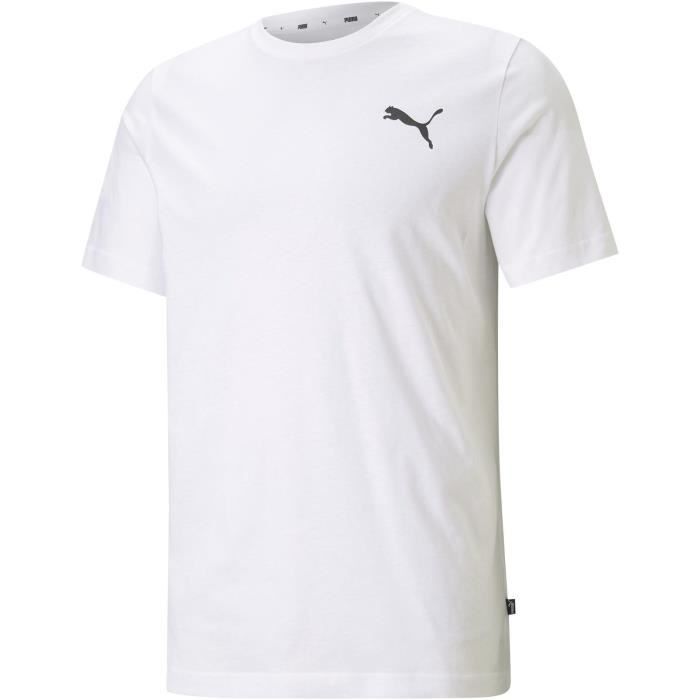 Tee-shirt avec petit logo - Puma - Coton - Homme - Blanc