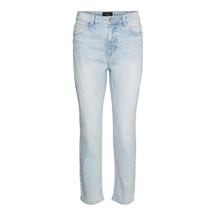 Jeans femme Vero Moda Vmbrenda Taille haute Coupe droite