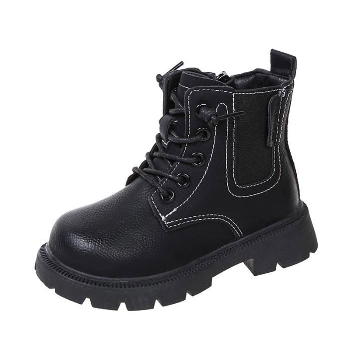 Bottes de Neige Enfants Garçon Fille Bébé Hiver - AMOUNE - Semelle Souple  Antidérapante - Noir Noir - Cdiscount Chaussures