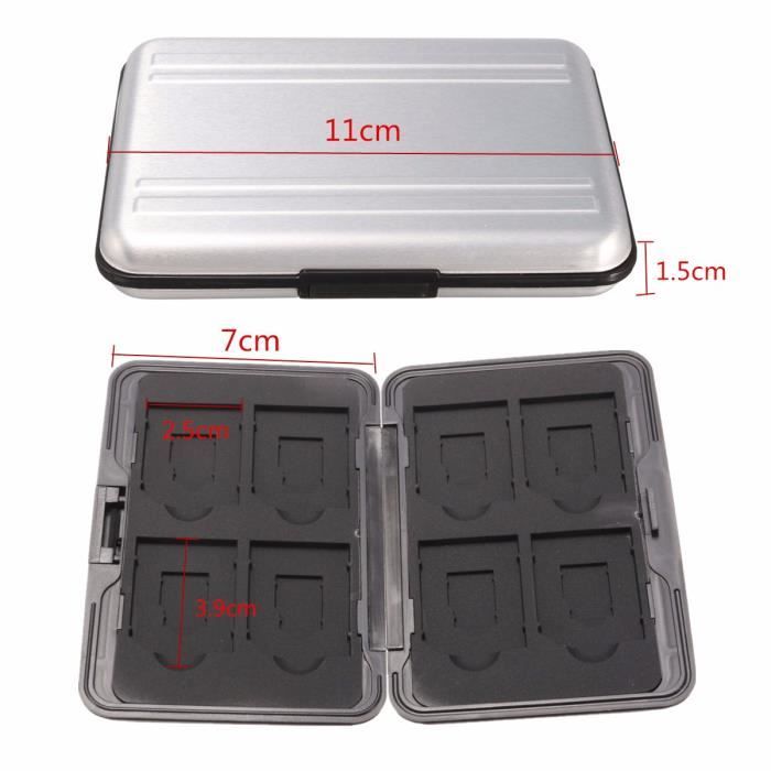 Aluminium Boite Rangement A 8 Micro Sd 8 Sd Sdhc Achat Vente