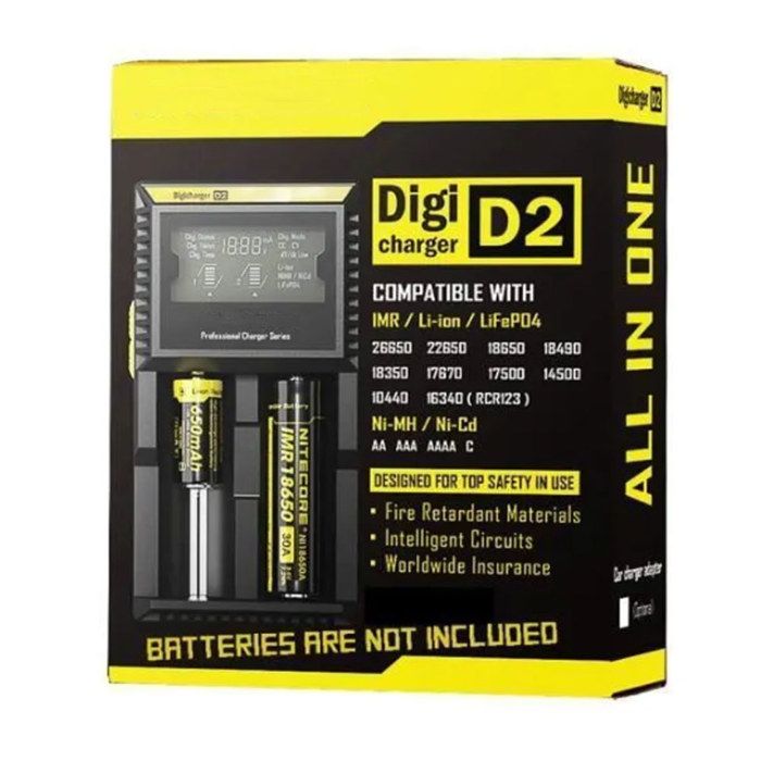 Chargeur de batterie D2 TD® Entièrement compatible Écran LCD haute définition Circuit entièrement intelligent