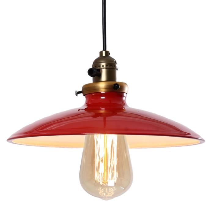 Loft Vintage moderne de métal industriel léger bougeoir pendentif lampe luminaires Style Antique abat-jour Diamètre 26cm/10 2