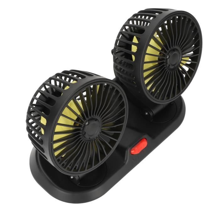 Ventilateur De Voiture 12V En Métal - 2 Vitesses, Silencieux, Pour Voiture, Camion, Camping-car, Bateau | Refroidissement économe En énergie