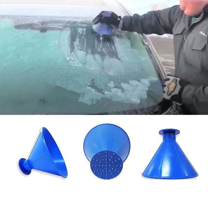 Grattoir à glace conique 2-en-1 pour pare-brise de voiture - ROKOO - Bleu -  Double action de raclage efficace - Cdiscount Jardin