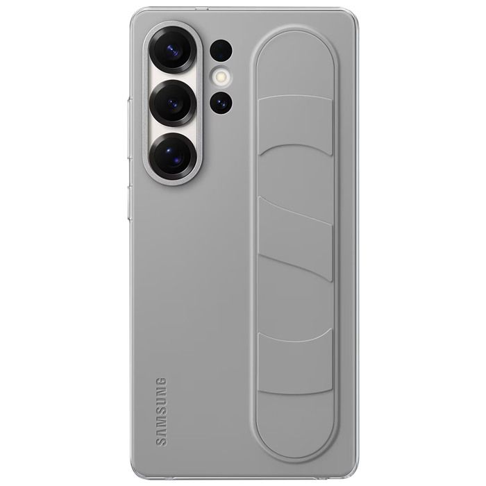 Coque Poignée pour Samsung Galaxy S25 Ultra Fonction Support Original Samsung Gris