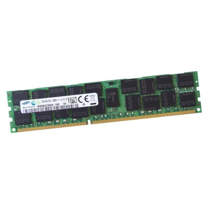16Go RAM Serveur Samsung M393B2G70QH0-YK0 DDR3 PC3L-12800R ECC Reg Registered