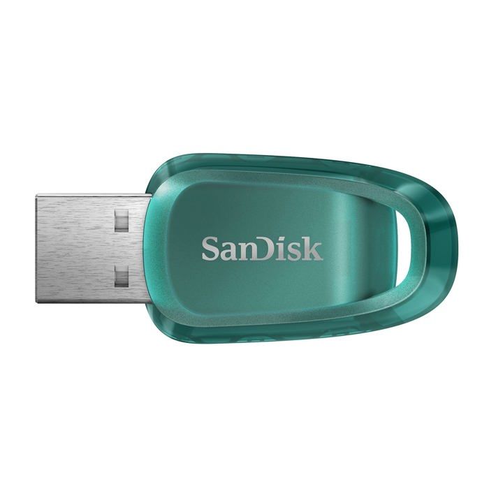 Clé USB 3.2 Cruzer Ultra Eco - SANDISK - 128GB - 100MB/s - Noir Turquoise