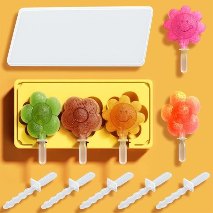 Lot De 4 Moules à Résine Silicone - Tournesol, Flamant, Papillon, Fleur - Pour Bijoux DIY Pendentifs - Silicone Réutilisable