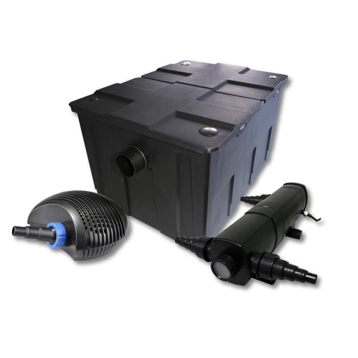 Filtre de bassin SunSun CBF-550 - Kit de filtration pour 60000l avec stérilisateur 36W et pompe éco 40W
