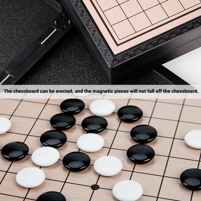 Goki - 2041505 - Go Jeu De Société Avec Des Plateaux Gigognes, Noir, Blanc, Beige pas cher