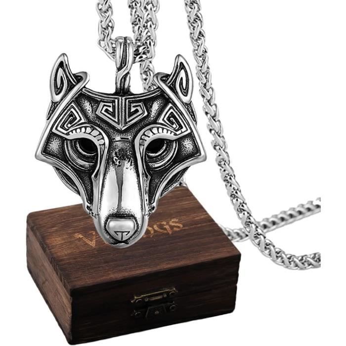 Pendentif Loup Argent Collier Viking Tu00eate De Loup Roi De La