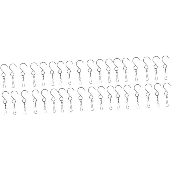 10 Crochets En S Pivotants Acier Inoxydable - Pour Suspensions Jardin Ou Décoration