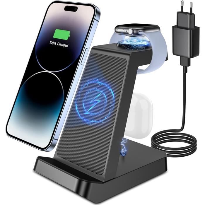 Chargeur induction PHONILLICO iPhone 15/15 PLUS/15 PRO/15 PRO MAX