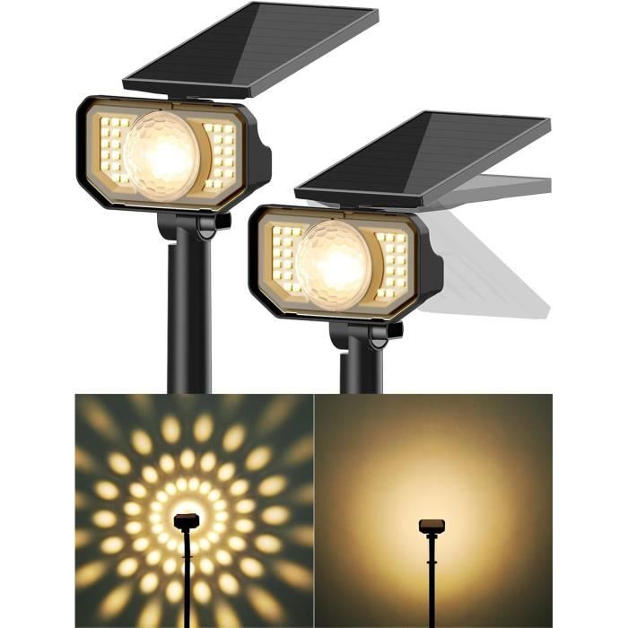 Joellfuner Lanterne Solaire Hibou Extérieur - Lot De 2 En Métal Avec Motif Découpé | Autonomie 8-10h | Éclairage Automatique | Pour Jardin, Terrasse, Allée