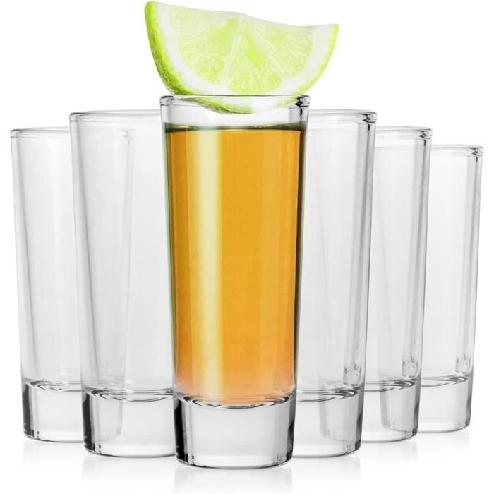 24 Verres à Shot de 4cl - Lavable en Machine - Verres Stables - Pour