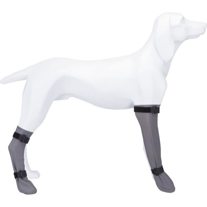 TRIXIE Chaussettes de protection en silicone - S : 6 cm-30 cm - Gris - Pour chien