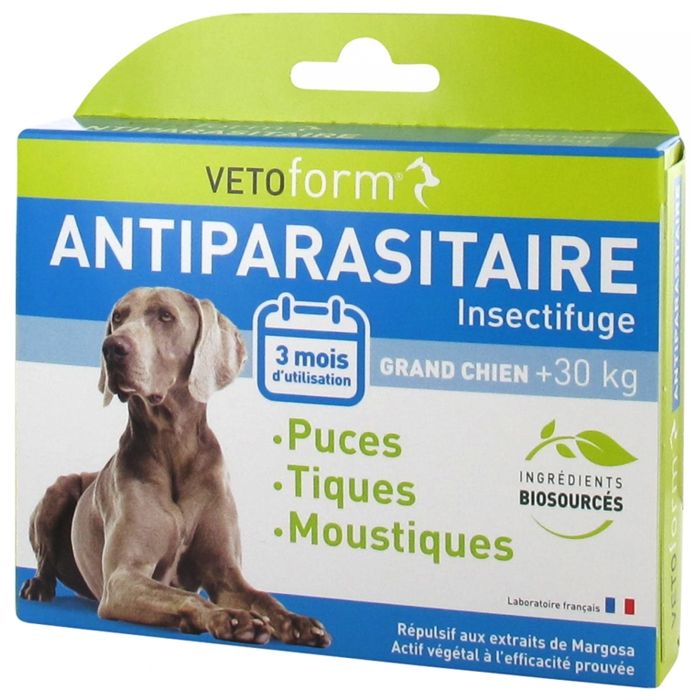 Meilleurs prix pour Vetoform Antiparasitaire Grand Chien +30kg 6 pipettes