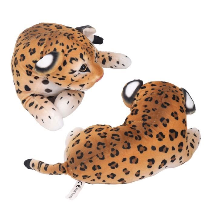 Peluche Leopardo Simulato - Morbido Giocattolo In Acrilico, 14x17,8x12,7 Cm, Leopardo O Leopardo Delle Nevi