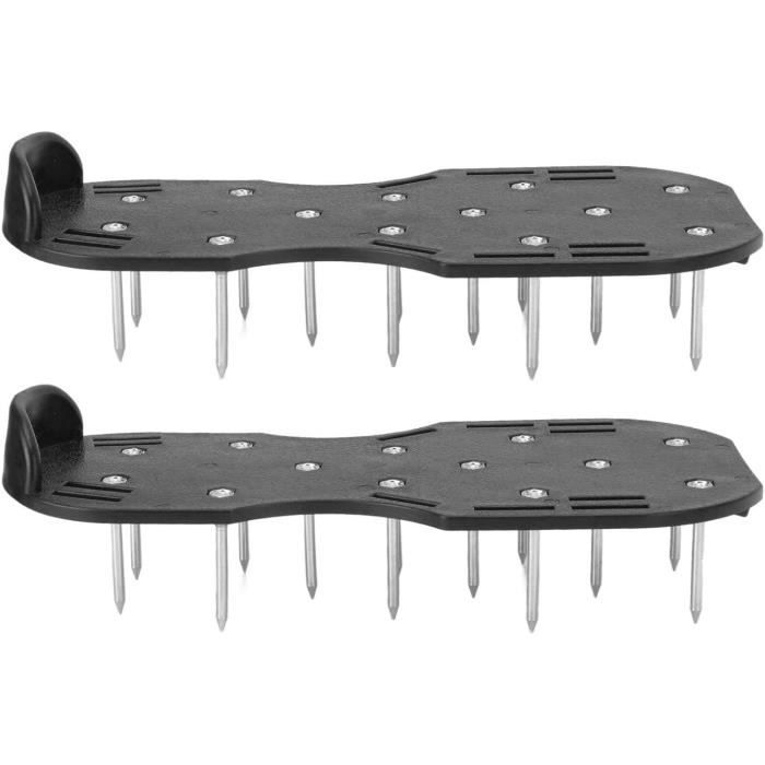 Aérateur Pelouse URAQT 45 Mm – Sandales Aérateur Gazon 13 Clous + Clé, Base Alliage Aluminium, Aération Profonde & Facile