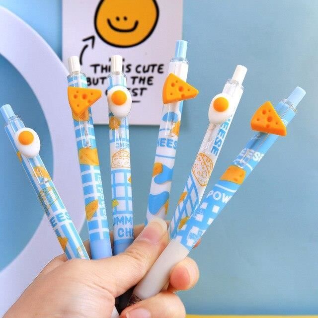 Lot De 6 Stylos Gel Effaçables Capybara - 0.5mm, Avec Gomme - Design Mignon Animaux, Parfait Pour école, Bureau, Cadeaux