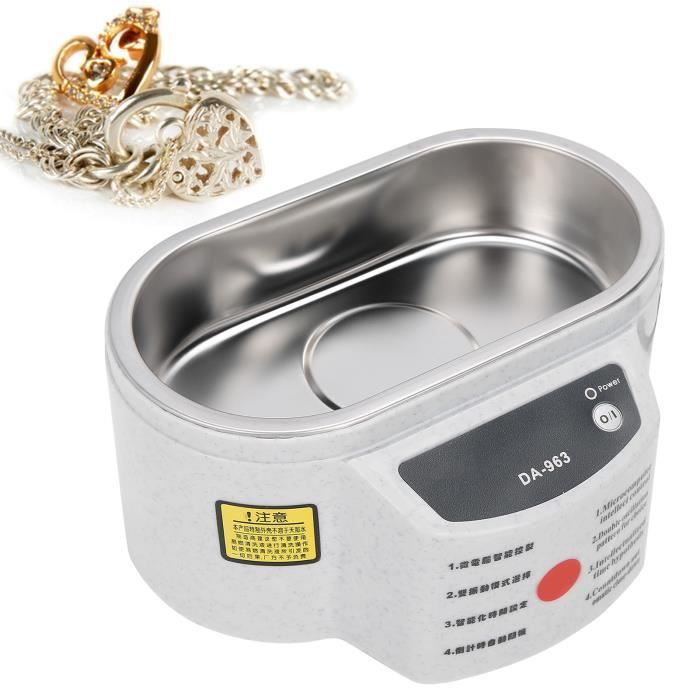 Nettoyeur Ultrasonique Singphere 48kHz 650ml - Pour Lunettes, Bijoux, Dentiers - 3 Modes De Nettoyage