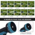 Tuyau d'Arrosage Extensible 15M/50FT, Tuyau Arrosage Flexible avec Pistolet pour Jardin, 10 Modèles, Noir et Bleu-1
