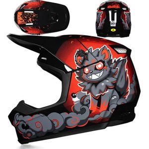 Casque Intégral Motocross Enfant/jeune Avec Lunettes, Gants Et Masque - Certifié, Tailles S à XL, Pour VTT, Dirt Bike, Quad
