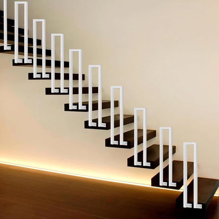 Rampe d'escalier Piquet #4 Noire matte 4-5 de Traverses Main courante Elegance Garde-Corps Rambarde Escalier | FR Rampe d'escalier Piquet #4 Noire matte 4-5 de Traverses Main courante Elegance Garde-Corps Rambarde Escalier | FR