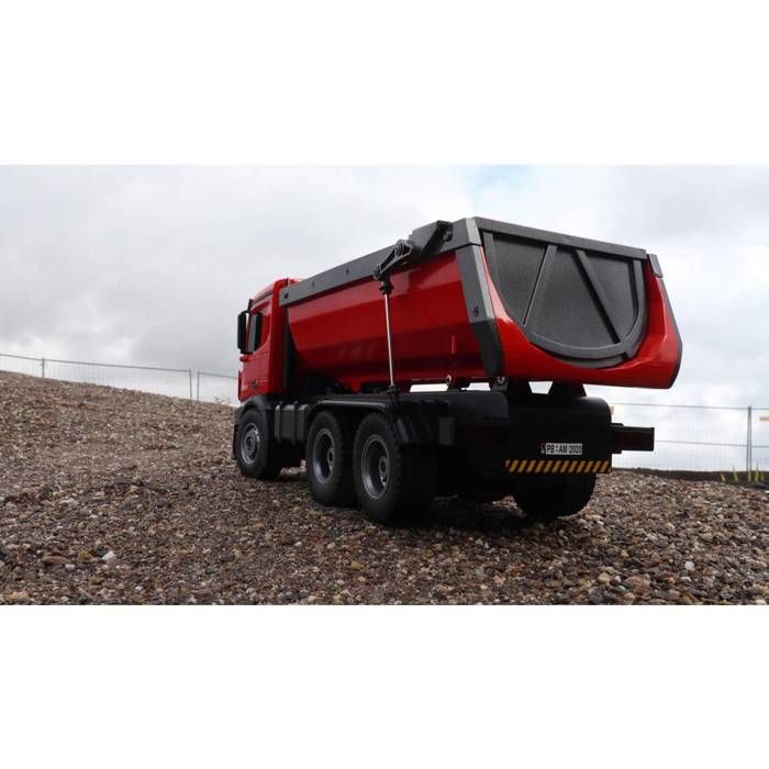 Amewi 22568 Mercedes-Benz Arocs Caravane sous licence avec benne basculante, RTR avec batterie et télécommande, vert