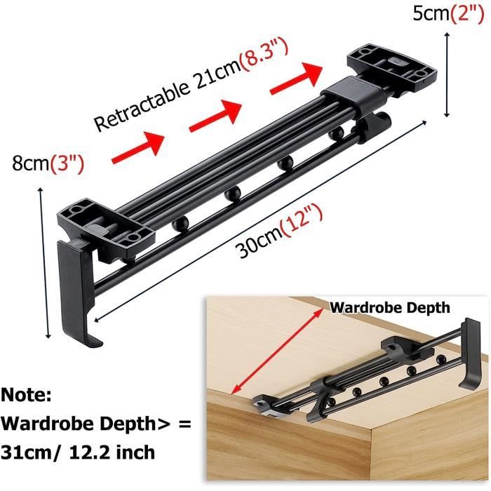 Tringle à Vêtements En Aluminium Pour Suspendre Des Vêtements - Barre De Rangement Dorée (150 Cm