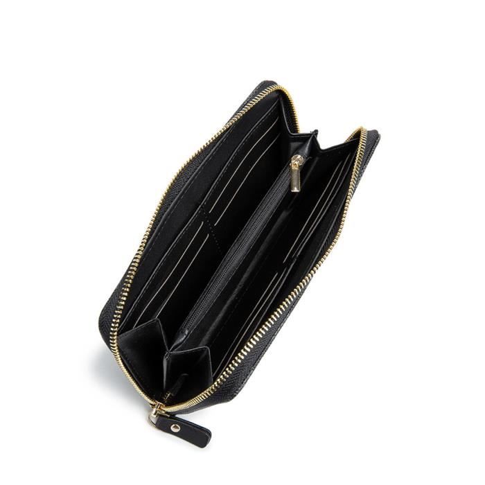 Portefeuille Homme Et Femme Pochette Multi cartes Grande Capacite A Fermeture Eclair Portefeuille Pochette Portefeuille Long Cdiscount Bagagerie Maroquinerie