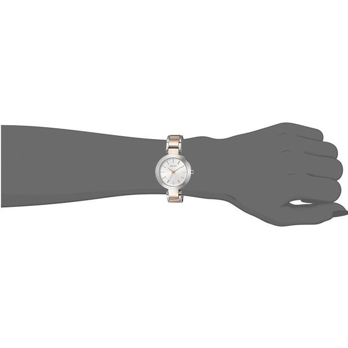 Montre Bracelet DKNY Femme Acier Et Strass - Mouvement Quartz - Occasion (quelques Strass Manquants)