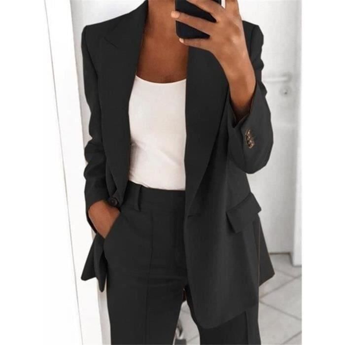 Veste costume noir 2025 femme