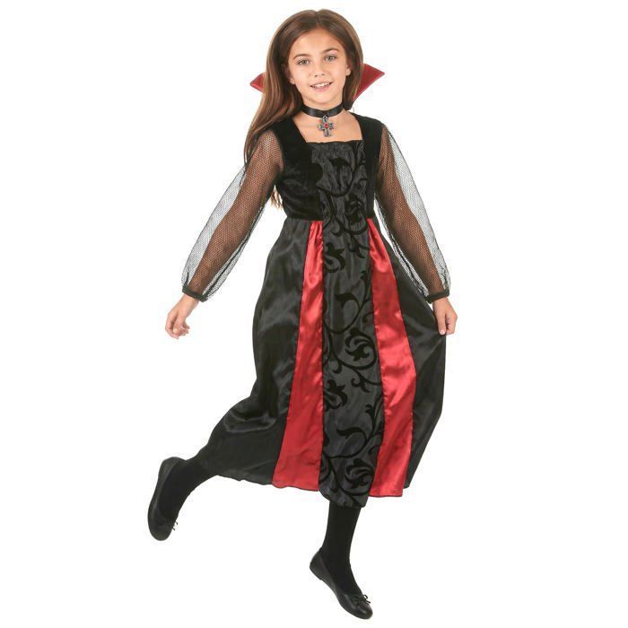 Tenue Comtesse Médiévale Déguisement Vampire Fille - Costume De