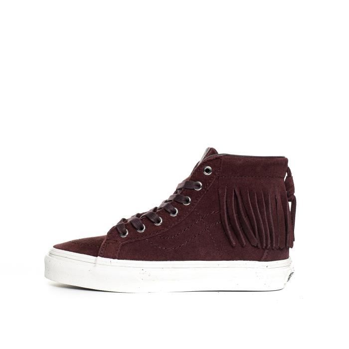 Basket VANS UY SK8 Hi Moc Suede Bordeaux Enfant Gar on