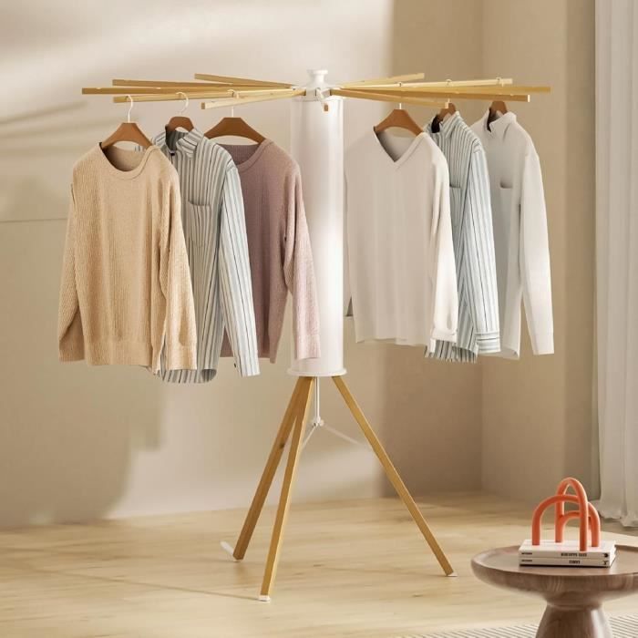 Séchoir à Linge Pliable Peu Encombrant Portable Avec Trépied