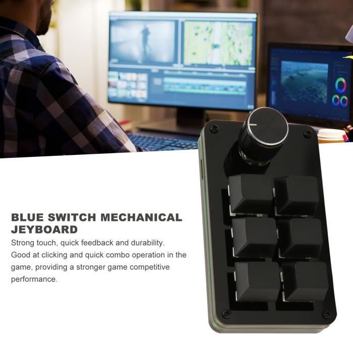 Mini clavier à 6 touches avec bouton Clavier Programmable Macro à 6 ...