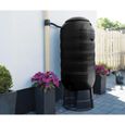 NATURE Récupérateur d'eau kit - 250 litres - Forme colonne - Traité anti-UV - Fabriqué en Europe - Noir-2