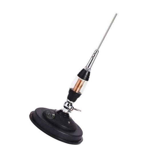 Antenne CB Midland LC65 - Acier Inoxydable Base Magnétique 115cm