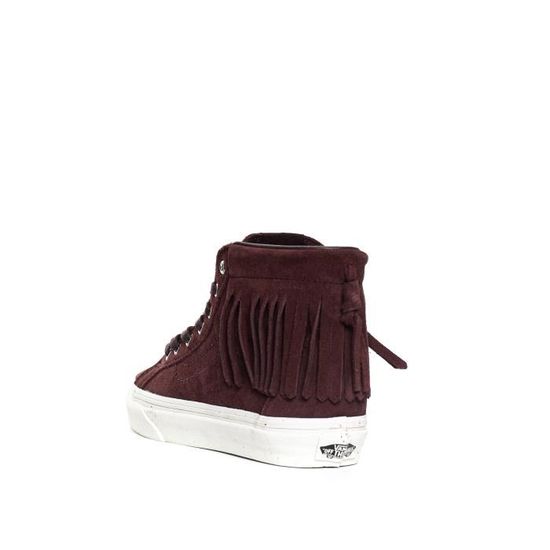 Basket VANS UY SK8 Hi Moc Suede Bordeaux Enfant Gar on