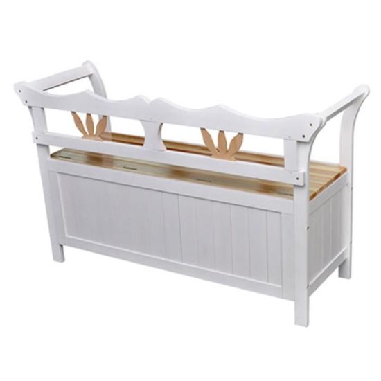 Superbe Banc De Rangement Et De Couloir En Bois Blanc Achat Vente Banc Cdiscount
