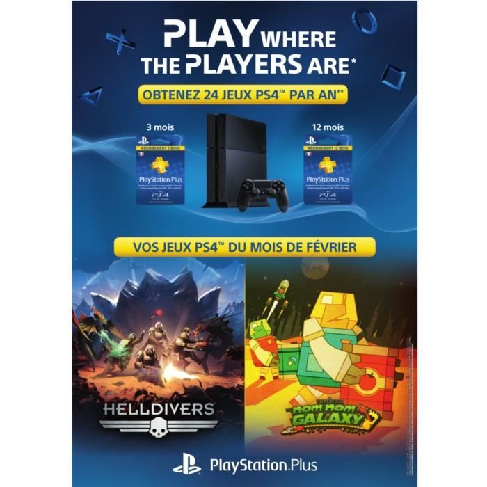 Abonnement Playstation Plus 12 Mois PSVitaPS3PS4 Cdiscount Jeux vidéo