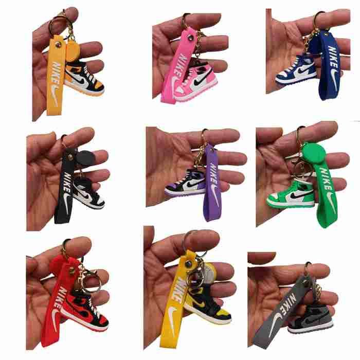 Porte-clés Mini Baskets Basketball - Lot De 6 - Alliage Et Caoutchouc - Idéal Cadeau Fans De Sport - 11