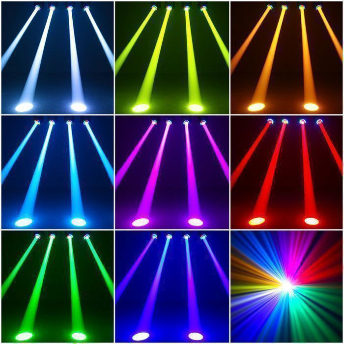 100W Lyre LED DX512 Tête obile oving Head Bea RGBW LED Spot Effect with 18 Prise 11/13CH