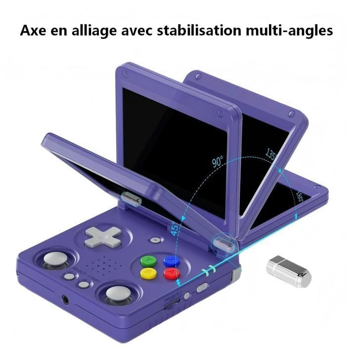 RCXTechPro RG34XX SP Console Rétro Portable 5000 Jeux - Écran IPS 3.4" Avec Carte 64Go